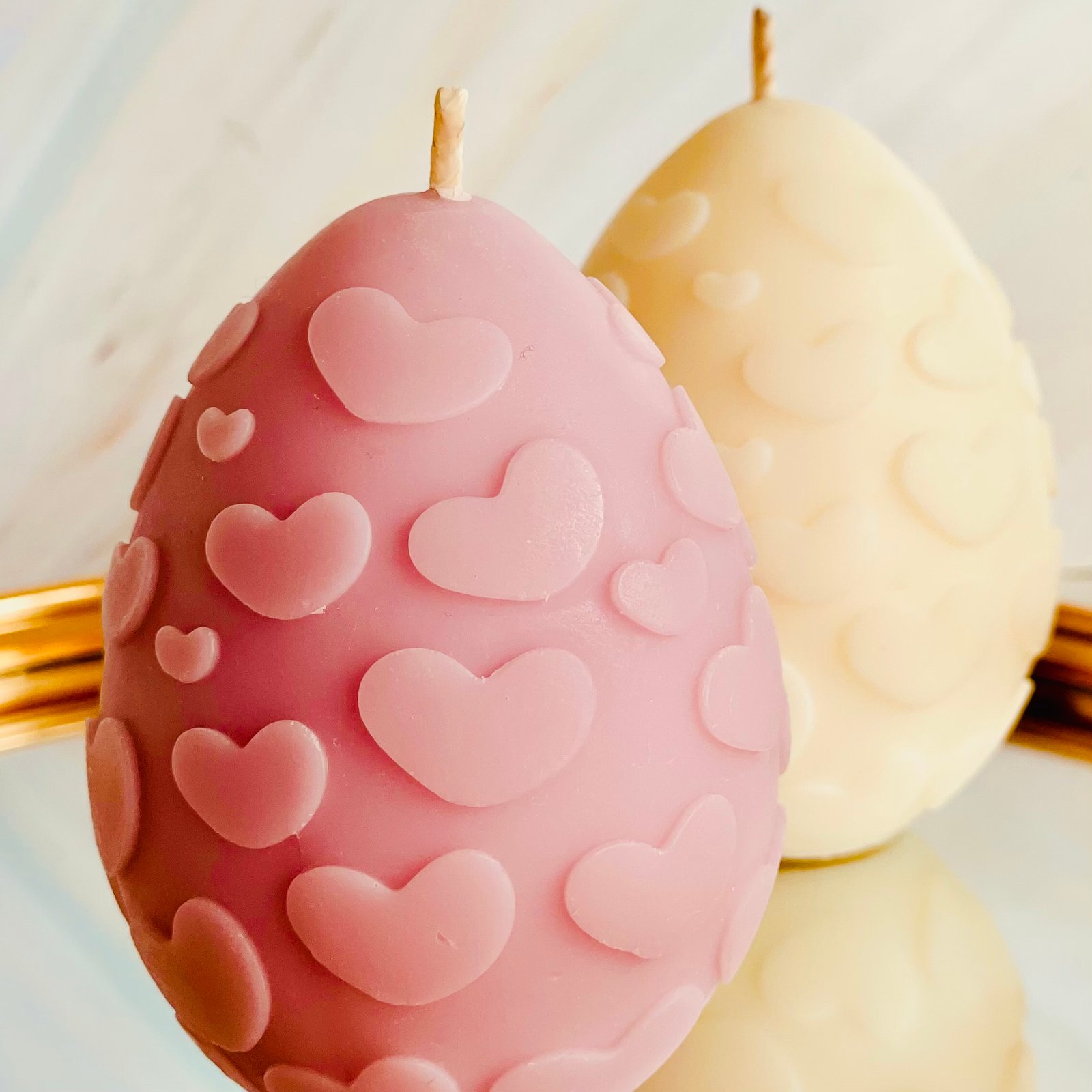 Ouă de Paște cu inimioare ( 2 buc ) - imagine 2