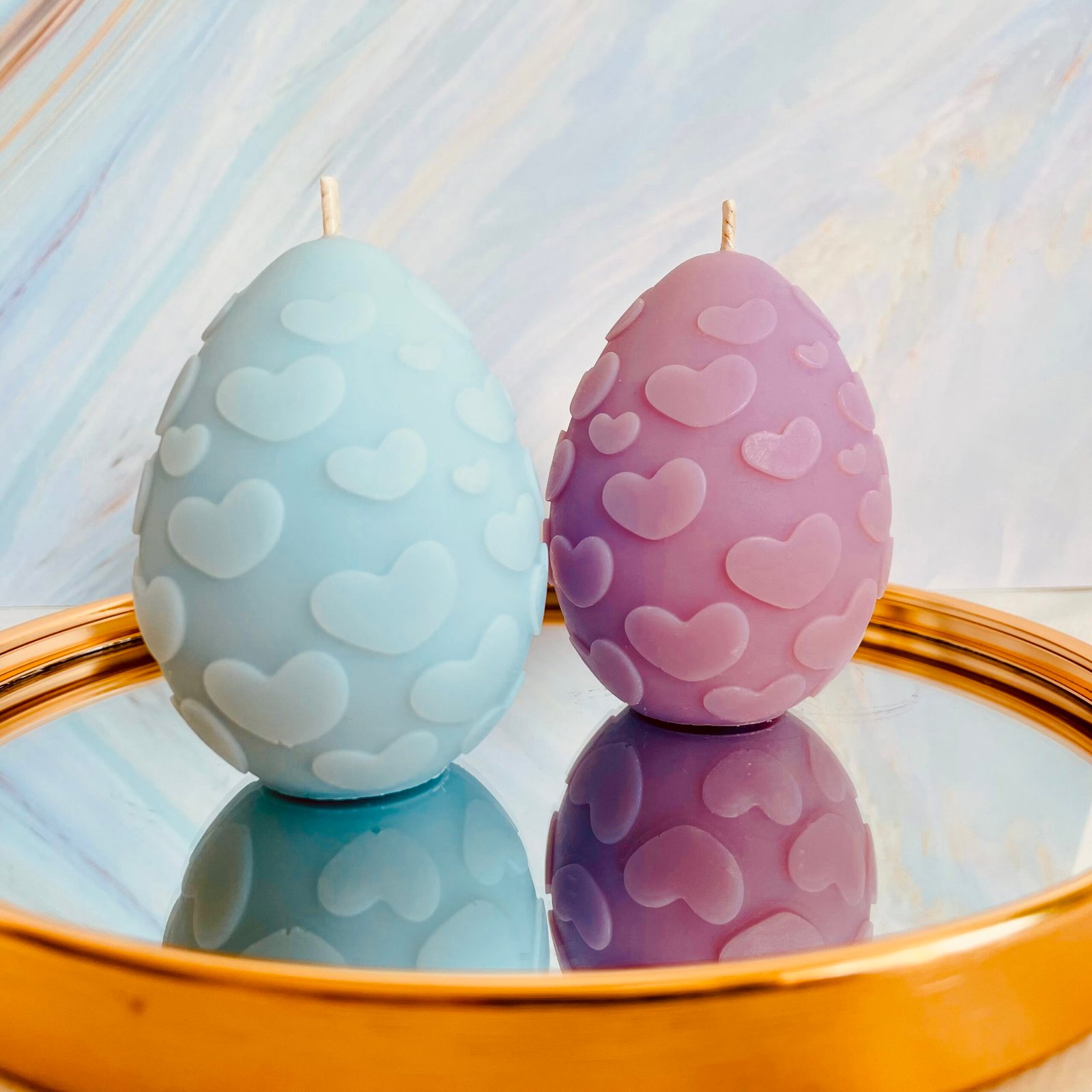 Ouă de Paște cu inimioare ( 2 buc ) - imagine 3